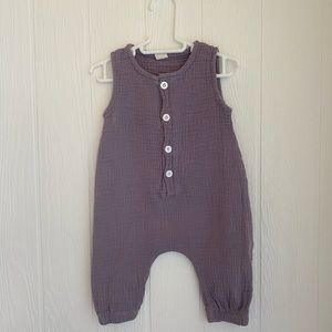 Lavender Muslin Romper